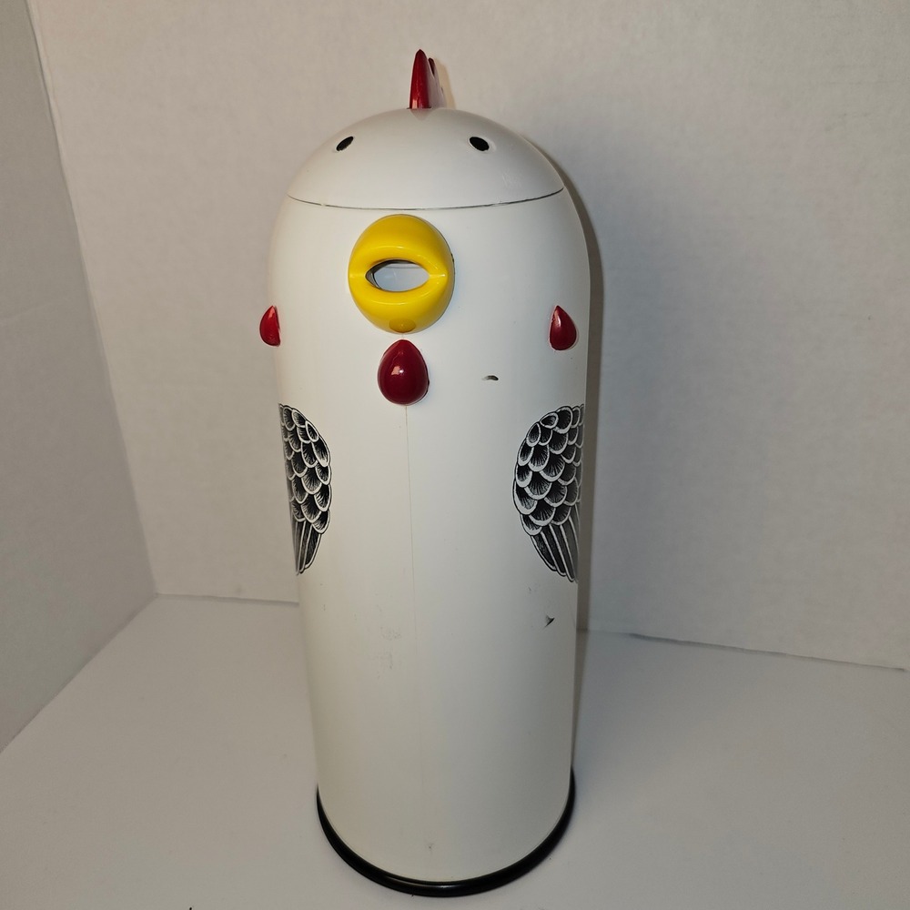 Vintage 1993 Kamenstein Chicken Thermal Carafe Pitcher White Red Rooster - Picture 5 of 8
